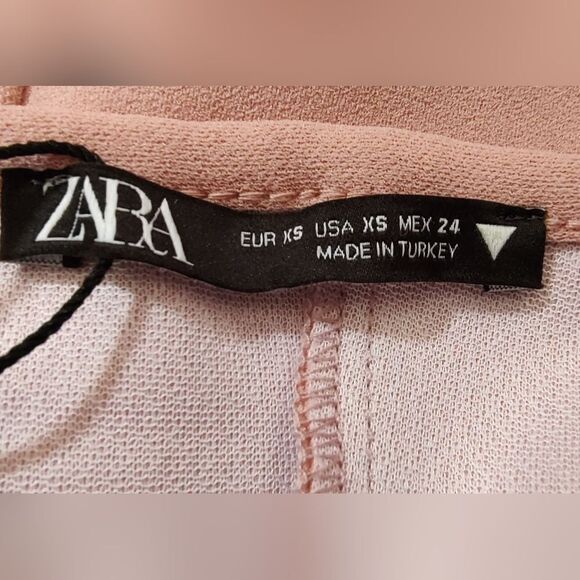 Zara Top Stitched Pale Pink Off The Shoulder Midi Dress US XS BNWT - Picture 10 of 11